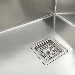 Кухонна мийка Platinum Handmade нержавійка 78x50 L (один отвір, квадратний сифон, 3,0/1,0 мм), Нержавіюча сталь - мініатюра 6