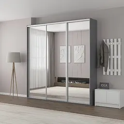 Шафа-купе Idea серія 4 230 x 60 x 240 см Антрацит Дзеркало