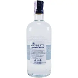 Упаковка джину Ginbery's London Dry Gin 37.5% 6 л (1 л х 6 шт.) - мініатюра 3