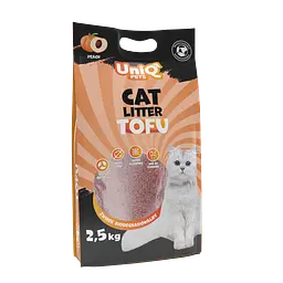 Біорозкладний наповнювач для котячих туалетів UniQ PETS Cat Litter Tofu Peach 2.5 кг