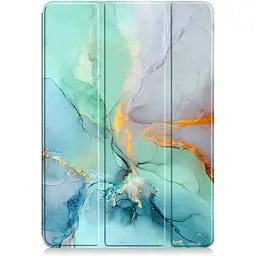 Чохол-книжка BeCover Soft Edge TPU з кріпленням для стілусу для Xiaomi Redmi Pad SE 8.7" Green Marble (712574) - мініатюра 3