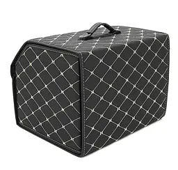 Складаний шкіряний автомобільний органайзер Voltronic CXJ-BG 400x320x300 Black-Gold - мініатюра 3