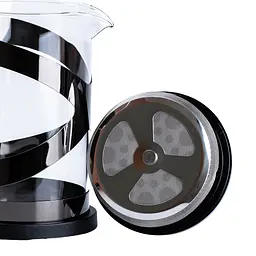Френч-прес чайник скляний Haus Roland 800 мл з фільтром, чорний TS Kitchen HP33540B - мініатюра 4