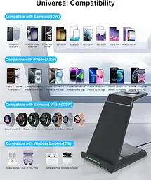 Бездротова зарядна станція 3-в-1 для Samsung Galaxy, Watch і Buds, швидка Qi зарядка - мініатюра 4