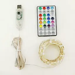 Гірлянда Smart led 100 крапель 10 м з пультом, 12 режимів, 16 кольорів - мініатюра 6