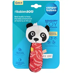 М'яка сенсорна іграшка Canpol babies BabiesBoo Панда з пищалкою (68/095_panda) - мініатюра 2