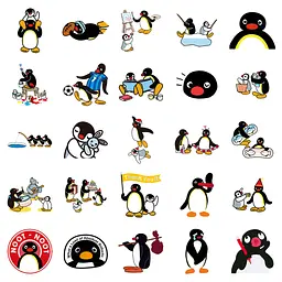 Стікерпак Пінгу Набір наклейок GeekLand Pingu 50 штук - мініатюра 3