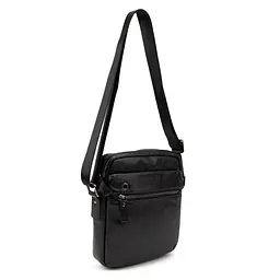 Месенджер класичний в гладкій шкірі чорний Tiding Bag 8717A - мініатюра 7