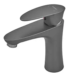 Змішувач для умивальника Plamix Cezar-001 SET graphite з підведенням PM0688 Графіт