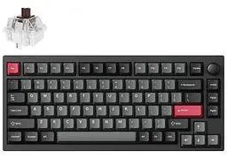Клавіатура Lemokey P1 Pro Keychron Super Brown Wireless EN/UKR RGB Carbon Black (P1P-M3-UA)