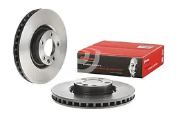Диск тормозной передний вентилируемый Porsche Cayenne I, VW Touareg I 02-13г Brembo ( 09.9870.11 )