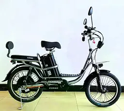 Електровелосипед двомісний Corso "Powerfull" 20" (1000W,60V,28Ah) +кошик Сірий металік - мініатюра 2