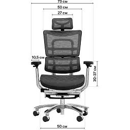 Офісне крісло GT Racer X-809L (W-55), синє (X-809L Blue (W-55)) - мініатюра 7