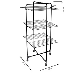 Сушарка для білизни підлогова Casa Si Athletic 3 Black (CS92185E04E) - мініатюра 1