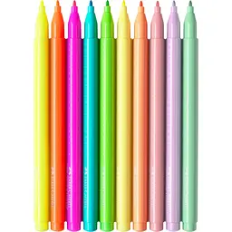 Фломастери Faber-Castell Grip felt-tip pen neon + pastel, тригранні пастельні + неонові, 10 кольорів (30746) - мініатюра 4