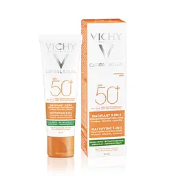 Сонцезахисний крем матовий 3в1 Vichy Capital Soleil Mattifying для жирної проблемної шкіри SPF50+ 50 мл (MB232700) - мініатюра 9