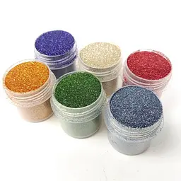 Набір гліттеру для біо-тату Великий № 5 glitter-set-big-6x-5, 6 штук по 12 мл