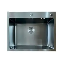 Кухонна мийка з нержавіючої сталі Mixxus MH6050 Micro Decor Black MI8223, Чорний матовий