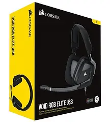 Гарнiтура Corsair Void RGB Elite USB Premium Gaming Headset with 7.1 Surround Sound Carbon (CA-9011203-EU) - мініатюра 4
