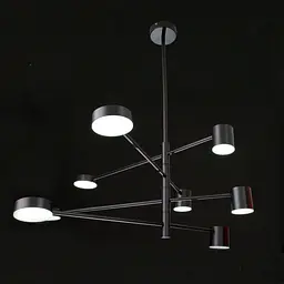 Світильник стельовий Brille підвісний BR-01 631S/8 LED 56W WW+NW+CW BK - мініатюра 7