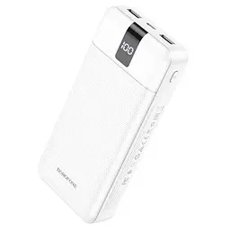 Універсальна батарея - акумулятор Borofone BJ20A 20000 mAh з вбудованими кабелями біла - мініатюра 4