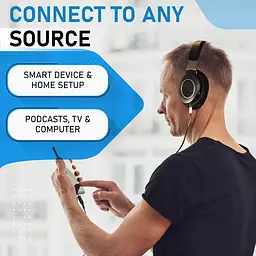 Навушники дротові Philips SHP9600 HiFi Over-ear Cable 3 м Black (SHP9600/00) - мініатюра 2