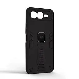Чехол для Infinix Smart 10 Plus 4G, Proover, черный, с подставкой и магнитом, противоударный, ударопрочный, бронированный, панель-накладка, защита всего корпуса, термополиуретан (TPU) + поликарбонат (PC), ArmorStandart (ARM87998) - мініатюра 2