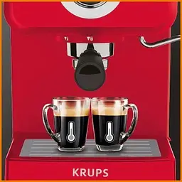 Кавоварка Krups рожкова Krups Opio 1.5 л мелена червона - мініатюра 3