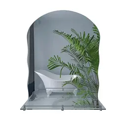 Дзеркало настінне Zerix Mirra MRZ02-450x600x105 прямокутне з дугоподібним верхом ZX5619