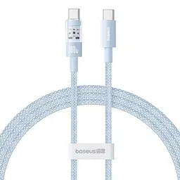 Дата кабель Baseus Gem Fast Charging Type-C to Type-C 100W (2m) (P10373000111-01) Blue