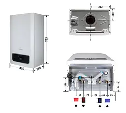 Котел газовий Thermo Alliance Ewa System 28 кВт одноконтурний, конденсаційний, навісний KM1028000101005911 - мініатюра 16