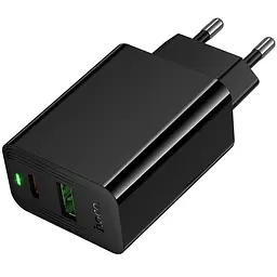МЗП Hoco CS95A Leader PD30W+QC3.0 (1USB-A/1C) Black - мініатюра 3