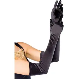 Довгі рукавички Leg Avenue Extra Long Satin Gloves Black