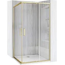Душова кабіна Rea City 90x90 brushed gold REA-K6443, Золотий, Універсальна, прозорий, золотий