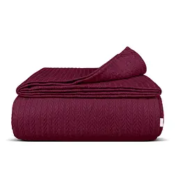 Плед-покривало Cosas Ruby Knitted Braid косичка 200х220 см бордо (Blanket_57Ruby_KnittedBraid_200x220)