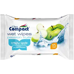 Вологі серветки Ultra Compact Passion fruits, 15 шт. - мініатюра 3
