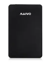Кишеня Maiwo зовнішня для 2.5" SATA/SSD HDD через USB3.0 безгвинтіве кріплення пластик чорна
