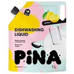 Засіб для миття посуду PINA 1л Lemon (дой-пак)