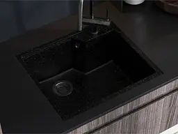 Кухонна мийка Miraggio Lisa 497x557 black 0002249, Чорний - мініатюра 4