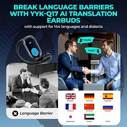 Навушники AI Translation з 168 мовами, Bluetooth 5.4, голосовий переклад у режимі реального часу, HD-дзвінки, тривалий час - мініатюра 7
