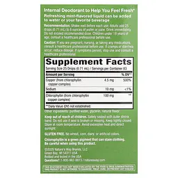 Хлорофіл Chlorofresh Chlorophyll Drops Mint 59 мл Nature's Way vit0004781 - мініатюра 2