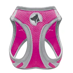 Шлея для собак нейлонова XS 30-33 см Croci Hiking Reflective рожева