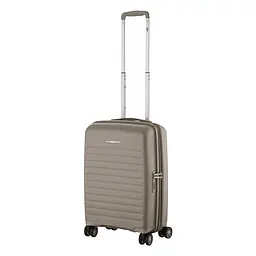 2E Валіза, Aero, поліпропілен, мала, 35/44 л, TSA, 4 колеса, EXP, сіро-коричневий