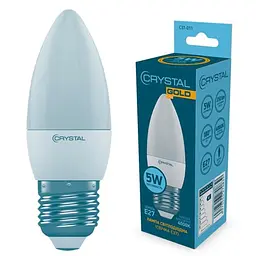 Лампа Crystal світлодіодна свічка Кристально-золотистий 5W E27 4000K (C37-011)