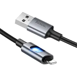 Дата кабель Hoco U144 New USB to Lightning 2.4A (1.2m) Black - мініатюра 4