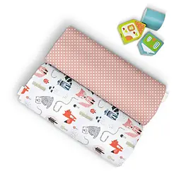 Пелюшки дитячі багаторазові Cosas Wood Animals 2 шт 80х100 см (Бязь_ЗвіріЛісовіОранж_ГорохТеракот) - мініатюра 3