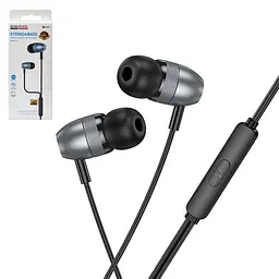 Навушники BOROFONE BM95 з мікрофоном, Type C, 1м Metal gray