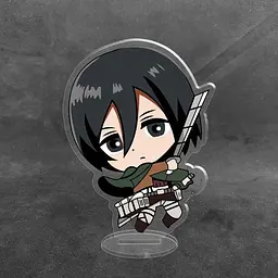 Акрилова колекційна фігурка Чібі Chibi Атака титанів Мікаса Аккерман 10 см - мініатюра 2