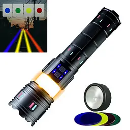 Ліхтар NIGHT VISION FLUORESCENCE XPRO AK178-WHITE LASER LED PM60-TG+COB 8x18650 3.7V, Power Bank, ЗУ Type-C, zoom, 5 фільтрів (47156-178_1489) - мініатюра 4