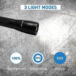 Ліхтарик світлодіодний Brille тактичний Electraline Lumina 10W 800LM IPX7, 58045 - мініатюра 4
